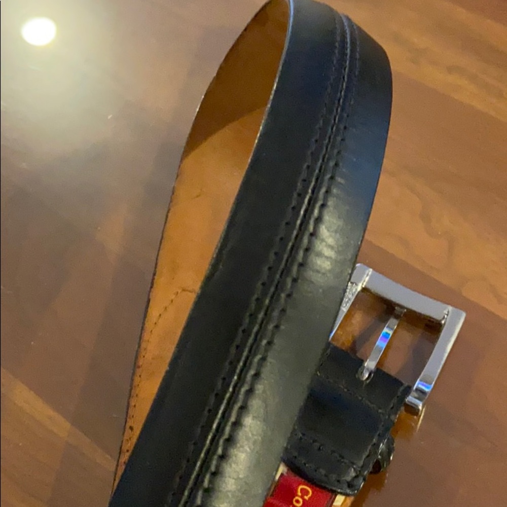 Cole Haan Blk Leather Belt